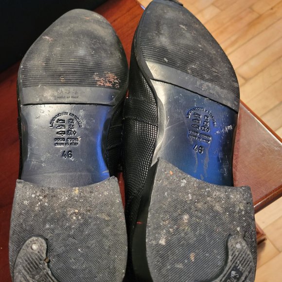 Giovanni Conti Italian black slip on crystal shoes, size 46 European/13 Us - Picture 11 of 16